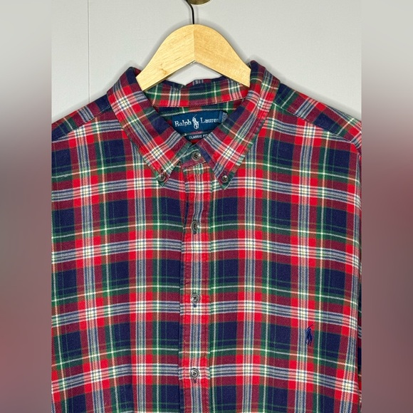 Ralph Lauren Classic Fit Plaid Flannel Shirt 3XLT Big Tall - Picture 2 of 6